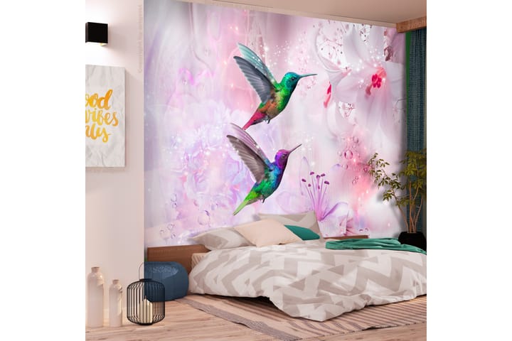 Valokuvatapetti Colourful Hummingbirds Purple 250x175 - Artgeist sp. z o. o. - Valokuvatapetit
