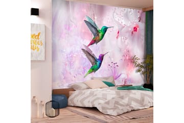 Valokuvatapetti Colourful Hummingbirds Purple 300x210 - Artgeist sp. z o. o. - Sisustustuotteet - Seinäkoristeet - Tapetit - Valokuvatapetit