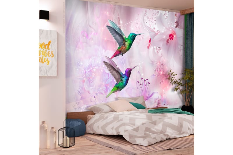 Valokuvatapetti Colourful Hummingbirds Purple 300x210 - Artgeist sp. z o. o. - Sisustustuotteet - Seinäkoristeet - Tapetit - Valokuvatapetit