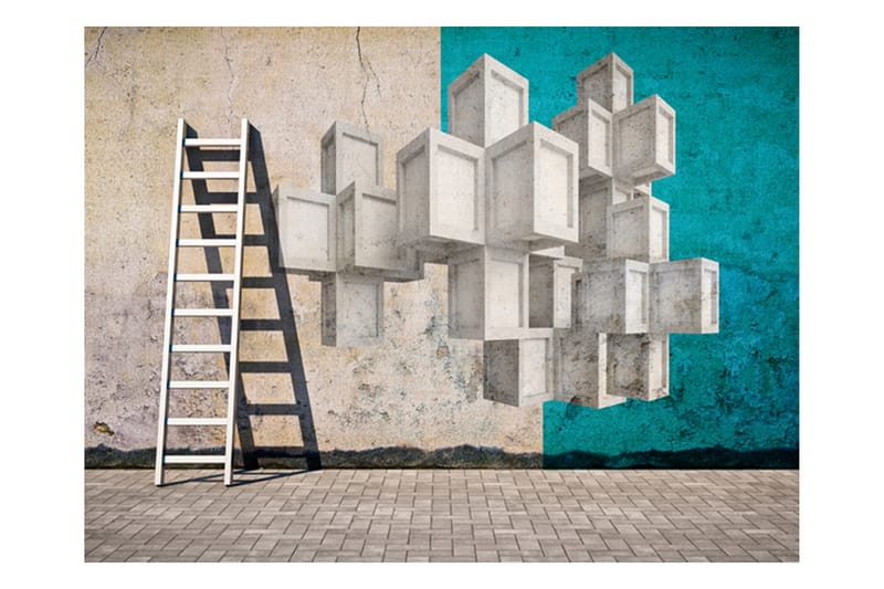 Valokuvatapetti Concrete Blocks 300x231 - Artgeist sp. z o. o. - Sisustustuotteet - Seinäkoristeet - Tapetit - Valokuvatapetit