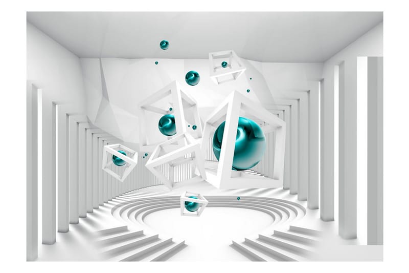 Valokuvatapetti Corridor Of Geometry 100x70 - Artgeist sp. z o. o. - Sisustustuotteet - Seinäkoristeet - Tapetit - Valokuvatapetit