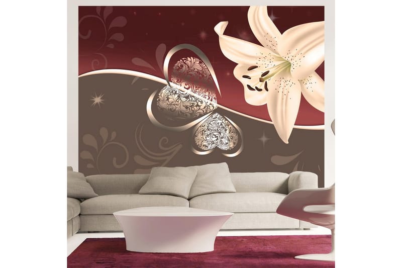 Valokuvatapetti Cream Lily 350x270, Artgeist sp. z o. o.