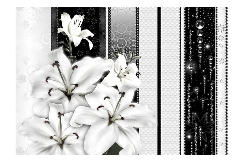 Valokuvatapetti Crying Lilies In White 200x140 - Artgeist sp. z o. o. - Sisustustuotteet - Seinäkoristeet - Tapetit - Valokuvatapetit