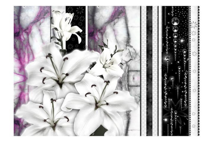Valokuvatapetti Crying Lilies On Purple Marble 300x210 - Artgeist sp. z o. o. - Valokuvatapetit