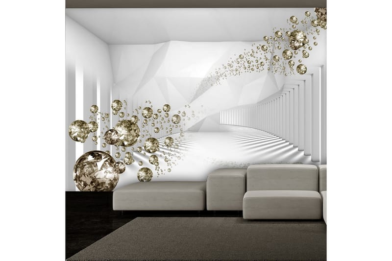 Valokuvatapetti Diamond Corridor Grey 200x140, Artgeist sp. z o. o.