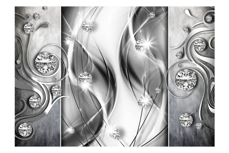 Valokuvatapetti Diamonds In Silver 100x70 - Artgeist sp. z o. o. - Sisustustuotteet - Seinäkoristeet - Tapetit - Valokuvatapetit