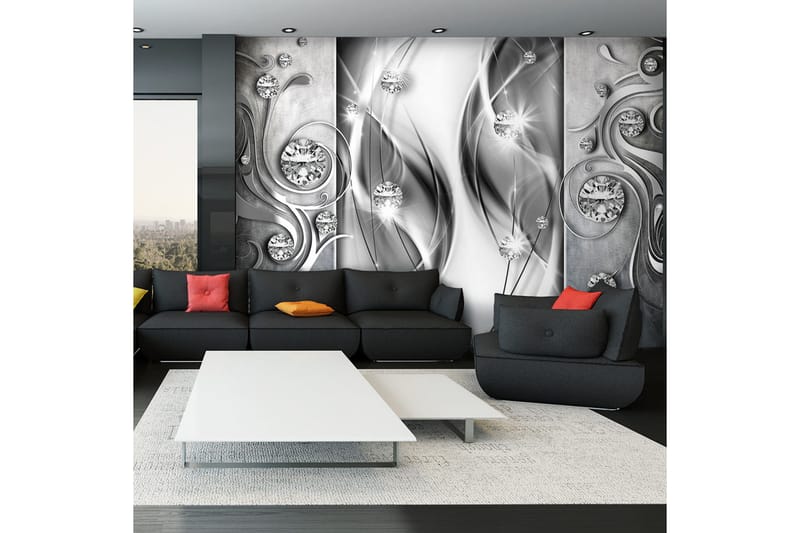 Valokuvatapetti Diamonds In Silver 100x70 - Artgeist sp. z o. o. - Sisustustuotteet - Seinäkoristeet - Tapetit - Valokuvatapetit