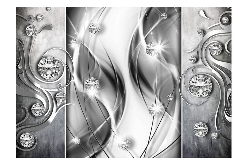 Valokuvatapetti Diamonds In Silver 250x175 - Artgeist sp. z o. o. - Sisustustuotteet - Seinäkoristeet - Tapetit - Valokuvatapetit