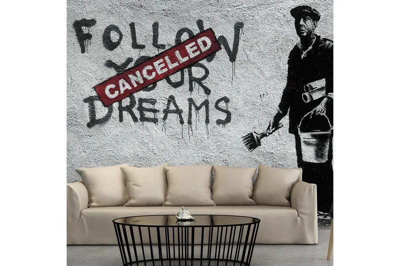 Valokuvatapetti Dreams Cancelled Banksy 350x245, Artgeist sp. z o. o.