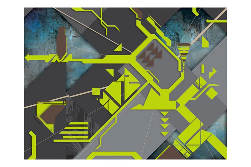 Valokuvatapetti Dynaamiset tiet 200x154 - Artgeist sp. z o. o. - Sisustustuotteet - Seinäkoristeet - Tapetit - Valokuvatapetit