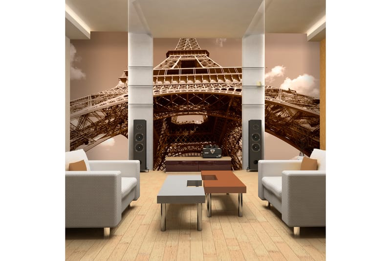Valokuvatapetti Eiffel-torni Seepia 250x193 - Artgeist sp. z o. o. - Sisustustuotteet - Seinäkoristeet - Tapetit - Valokuvatapetit