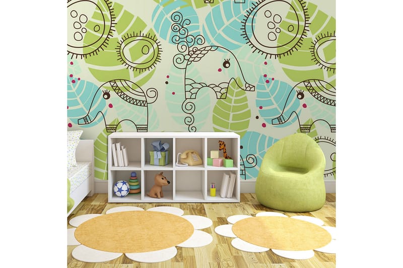 Valokuvatapetti Elefantit Lapsille 250x193 - Artgeist sp. z o. o. - Sisustustuotteet - Seinäkoristeet - Tapetit - Valokuvatapetit