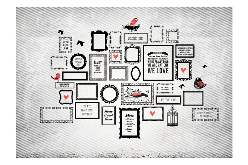 Valokuvatapetti Family Motto 100x70 - Artgeist sp. z o. o. - Sisustustuotteet - Seinäkoristeet - Tapetit - Valokuvatapetit