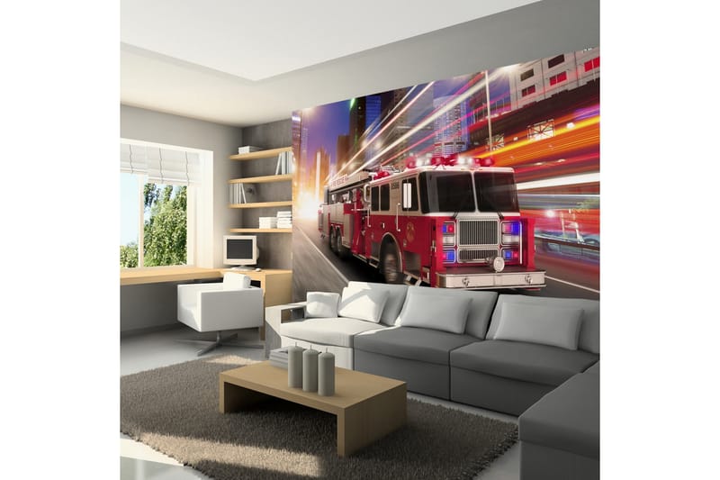 Valokuvatapetti Fire Truck 400x280, Artgeist sp. z o. o.