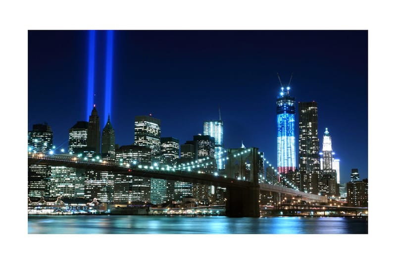 Valokuvatapetti Floodlights Over NYC 450x270, Artgeist sp. z o. o.