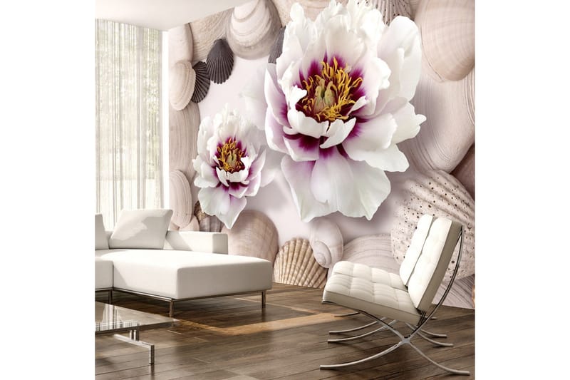 Valokuvatapetti Flowers And Shells 250x175, Artgeist sp. z o. o.
