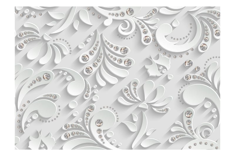 Valokuvatapetti Flowers With Crystals 200x140 - Artgeist sp. z o. o. - Sisustustuotteet - Seinäkoristeet - Tapetit - Valokuvatapetit