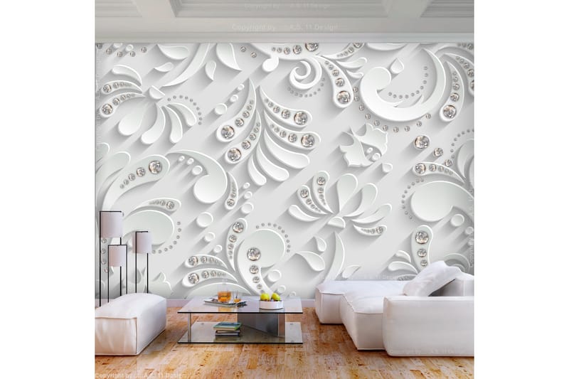 Valokuvatapetti Flowers With Crystals 350x245, Artgeist sp. z o. o.