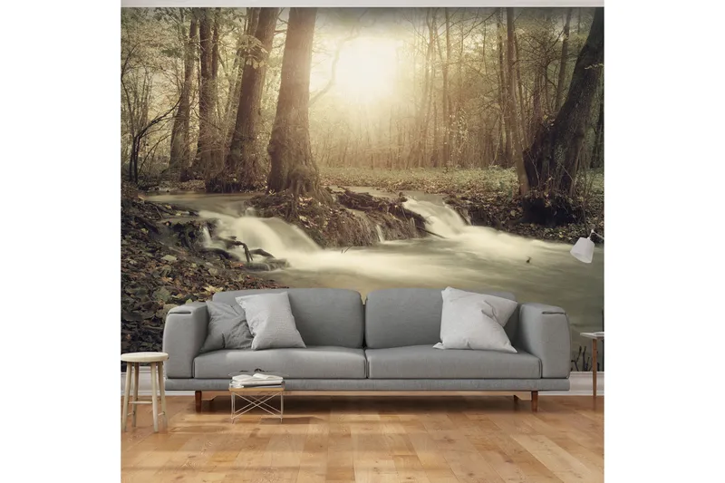 Valokuvatapetti Forest Cascade 200x140, Artgeist sp. z o. o.