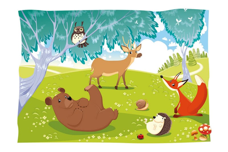 Valokuvatapetti Funny Animals 150x105 - Artgeist sp. z o. o. - Sisustustuotteet - Seinäkoristeet - Tapetit - Valokuvatapetit