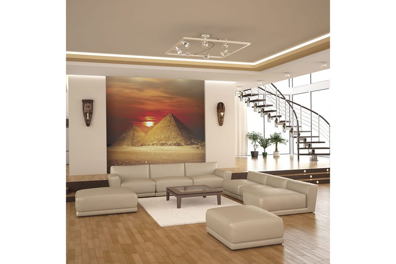 Valokuvatapetti Giza Necropolis Auringonlasku 350x270 - Artgeist sp. z o. o. - Sisustustuotteet - Seinäkoristeet - Tapetit - Valokuvatapetit