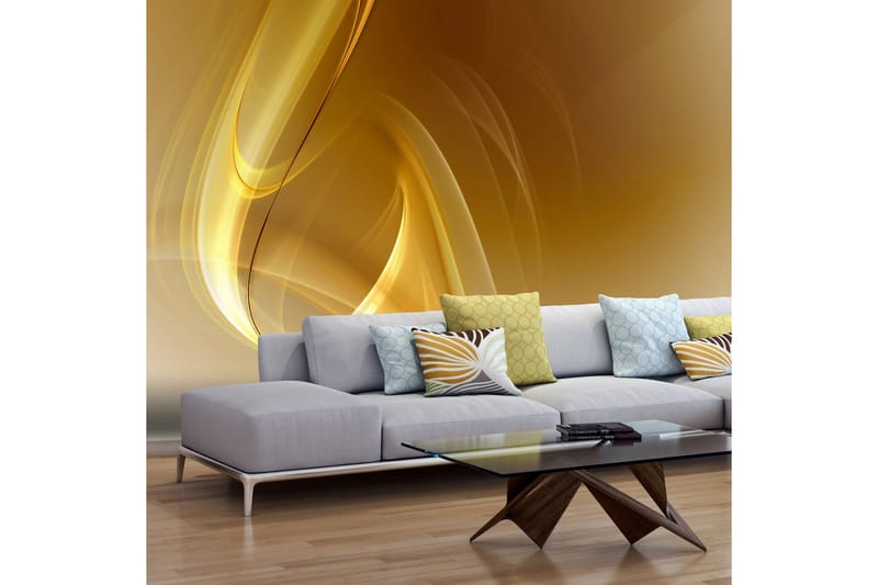 Valokuvatapetti Gold Fractal Background 250x193, Artgeist sp. z o. o.