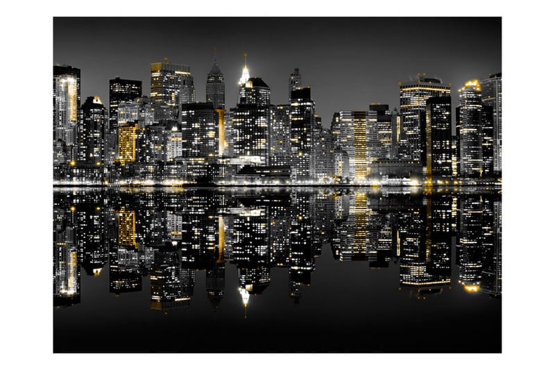 Valokuvatapetti Gold ja Silver NYC 300x231 - Artgeist sp. z o. o. - Sisustustuotteet - Seinäkoristeet - Tapetit - Valokuvatapetit