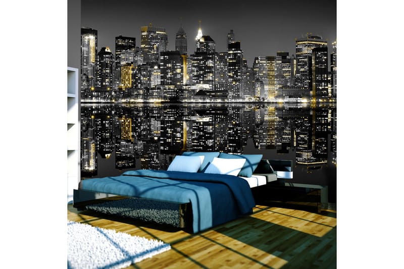 Valokuvatapetti Gold ja Silver NYC 350x270, Artgeist sp. z o. o.