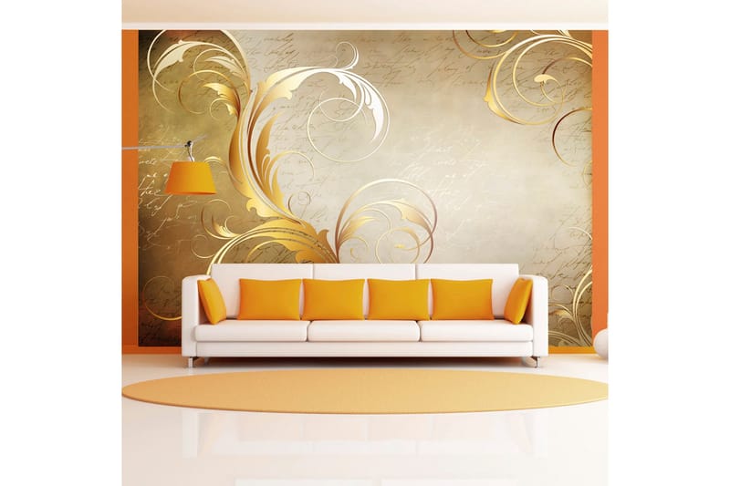 Valokuvatapetti Gold Lehti 300x210, Artgeist sp. z o. o.