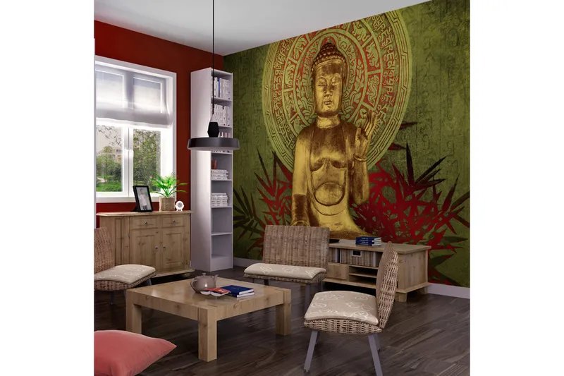 Valokuvatapetti Golden Buddha 300x231, Artgeist sp. z o. o.