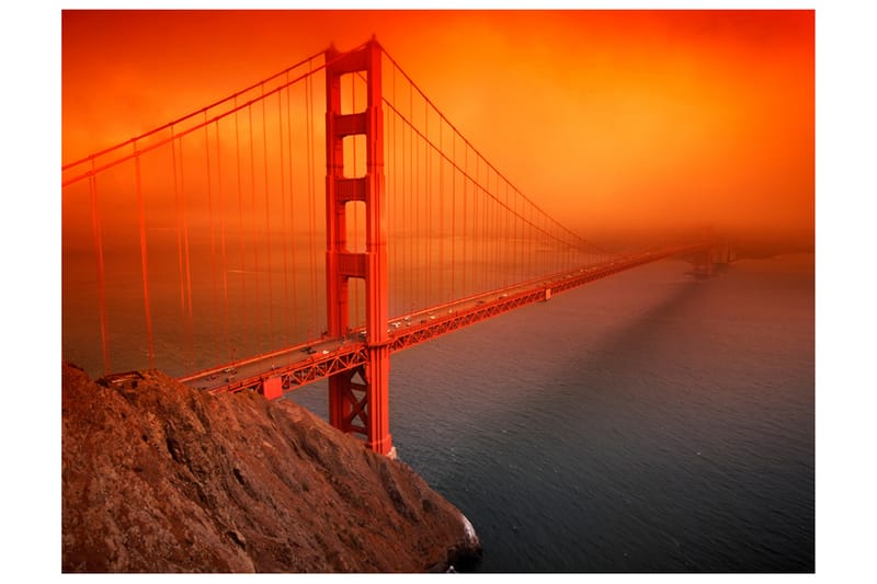 Valokuvatapetti Golden Gate Bridge 250x193 - Artgeist sp. z o. o. - Sisustustuotteet - Seinäkoristeet - Tapetit - Valokuvatapetit