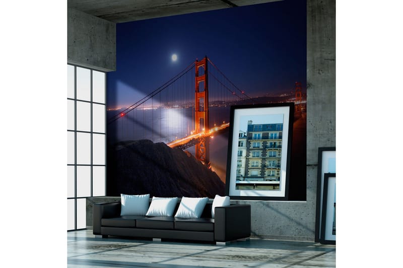 Valokuvatapetti Golden Gate Bridge Yöllä 200x154, Artgeist sp. z o. o.