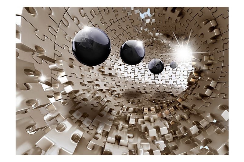 Valokuvatapetti Golden Jigsaw 200x140 - Artgeist sp. z o. o. - Sisustustuotteet - Seinäkoristeet - Tapetit - Valokuvatapetit