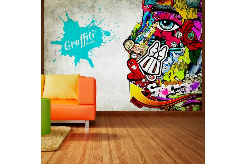 Valokuvatapetti Graffiti Beauty 250x175 - Artgeist sp. z o. o. - Sisustustuotteet - Seinäkoristeet - Tapetit - Valokuvatapetit