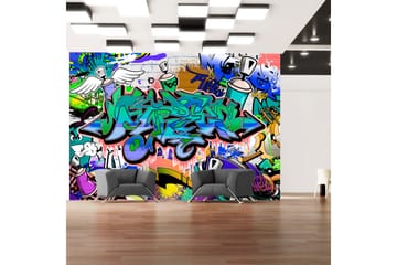 Valokuvatapetti Graffiti Blue Theme 350x245 - Artgeist sp. z o. o. - Sisustustuotteet - Seinäkoristeet - Tapetit - Valokuvatapetit
