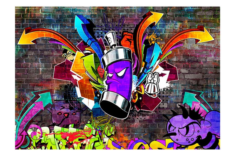 Valokuvatapetti Graffiti Colourful Attack 250x175 - Artgeist sp. z o. o. - Sisustustuotteet - Seinäkoristeet - Tapetit - Valokuvatapetit