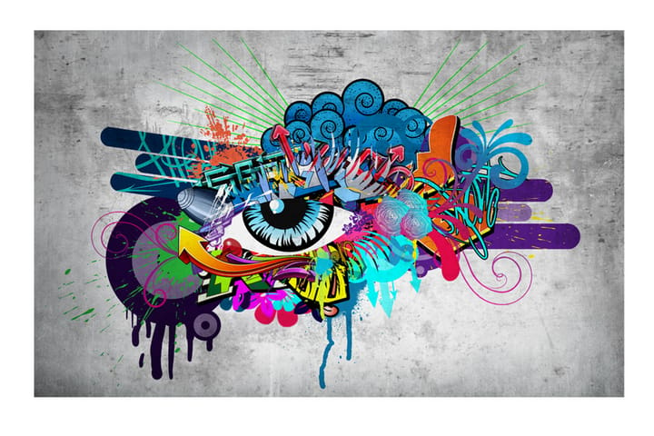 Valokuvatapetti Graffiti Eye 300x210 - Artgeist sp. z o. o. - Valokuvatapetit