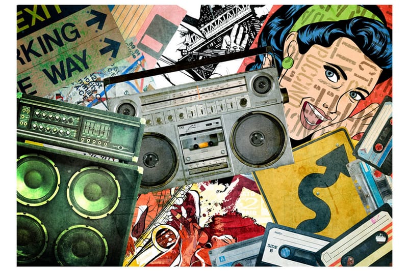 Valokuvatapetti Graffiti Girl 200x140 - Artgeist sp. z o. o. - Sisustustuotteet - Seinäkoristeet - Tapetit - Valokuvatapetit