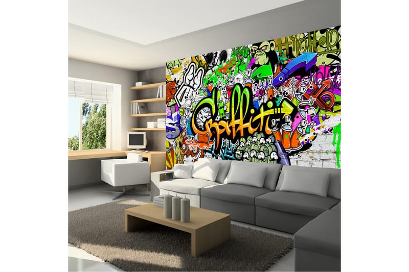 Valokuvatapetti Graffiti On The Wall 150x105 - Artgeist sp. z o. o. - Sisustustuotteet - Seinäkoristeet - Tapetit - Valokuvatapetit
