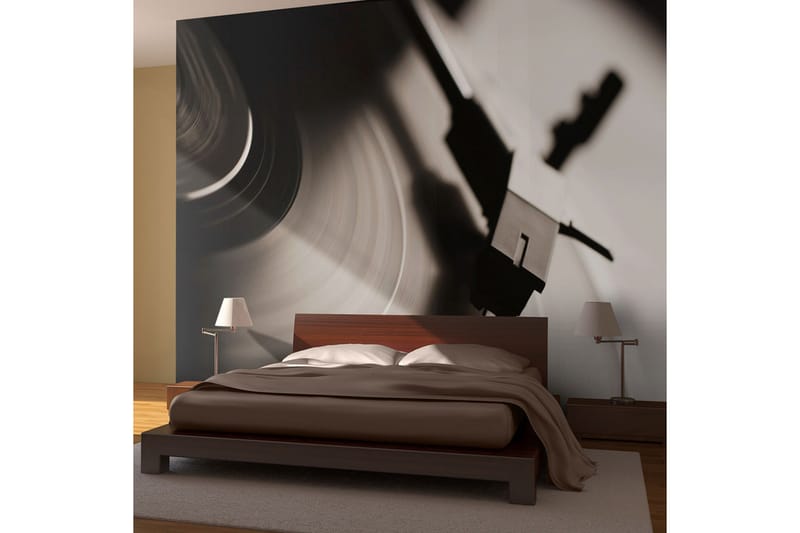 Valokuvatapetti Gramophone And Vinyl Record 250x193, Artgeist sp. z o. o.
