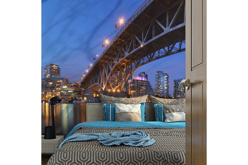 Valokuvatapetti Granville Bridge Vancouver Canada 200x154 - Artgeist sp. z o. o. - Sisustustuotteet - Seinäkoristeet - Tapetit - Valokuvatapetit