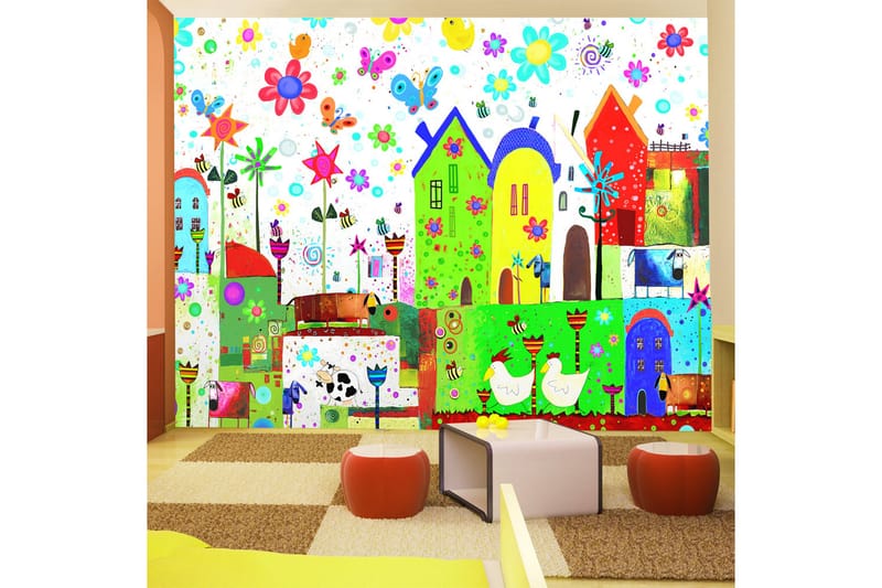 Valokuvatapetti Happy Farm 100x70 - Artgeist sp. z o. o. - Sisustustuotteet - Seinäkoristeet - Tapetit - Valokuvatapetit
