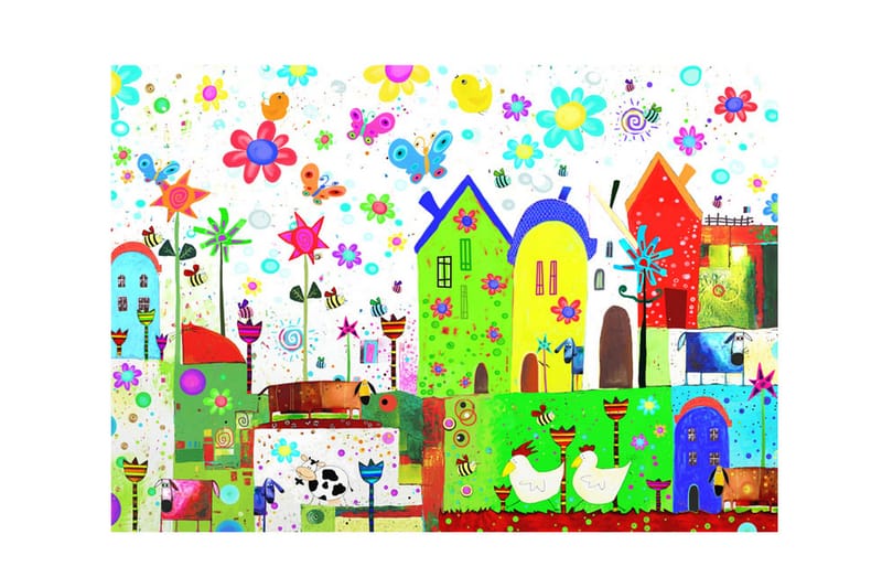 Valokuvatapetti Happy Farm 100x70 - Artgeist sp. z o. o. - Sisustustuotteet - Seinäkoristeet - Tapetit - Valokuvatapetit