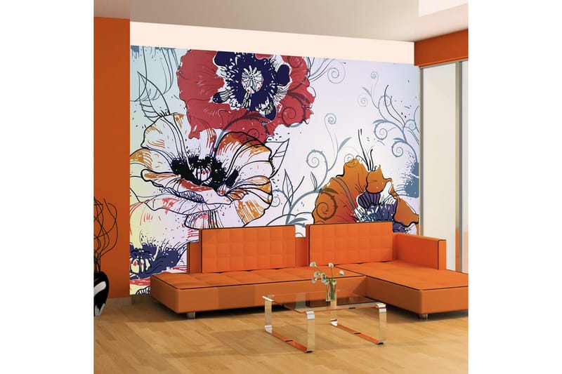 Valokuvatapetti Hieno Kukkakuvio 250x193 - Artgeist sp. z o. o. - Sisustustuotteet - Seinäkoristeet - Tapetit - Valokuvatapetit