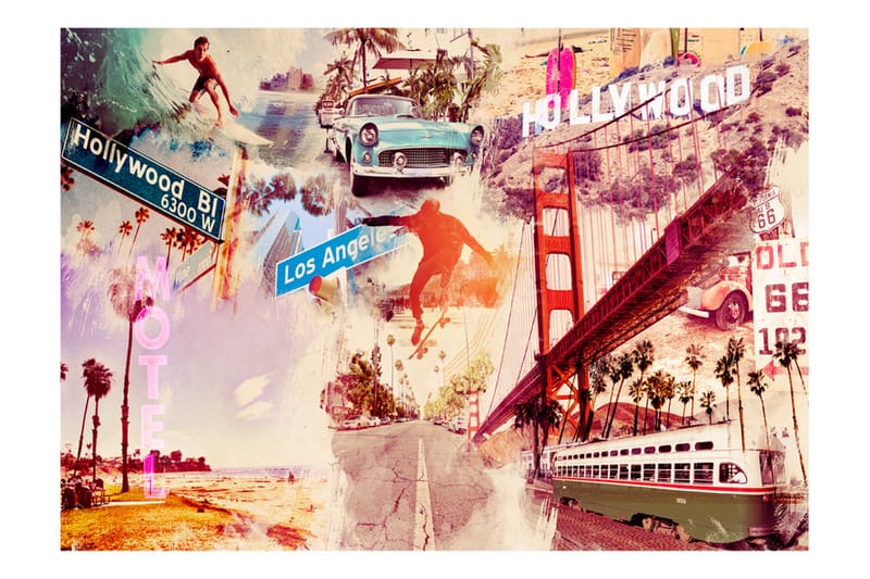 Valokuvatapetti Hollywood Miami Los Angeles 200x140 - Artgeist sp. z o. o. - Sisustustuotteet - Seinäkoristeet - Tapetit - Valokuvatapetit