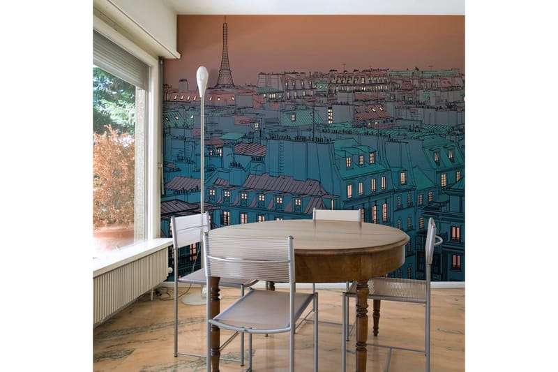 Valokuvatapetti Hyvää iltaa Pariisi! 400x309, Artgeist sp. z o. o.