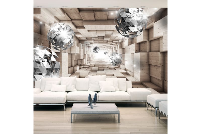 Valokuvatapetti In A Wooden Tunnel 200x140, Artgeist sp. z o. o.