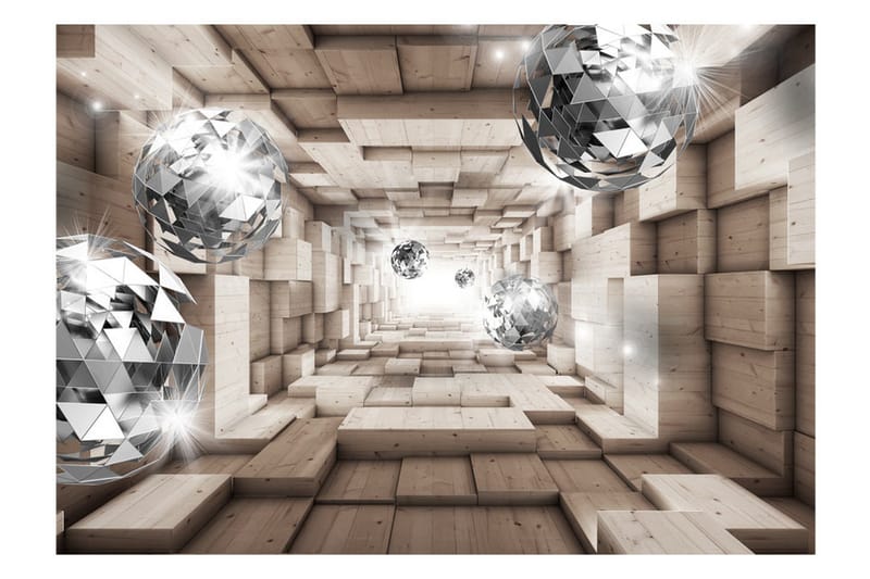 Valokuvatapetti In A Wooden Tunnel 400x280 - Artgeist sp. z o. o. - Sisustustuotteet - Seinäkoristeet - Tapetit - Valokuvatapetit