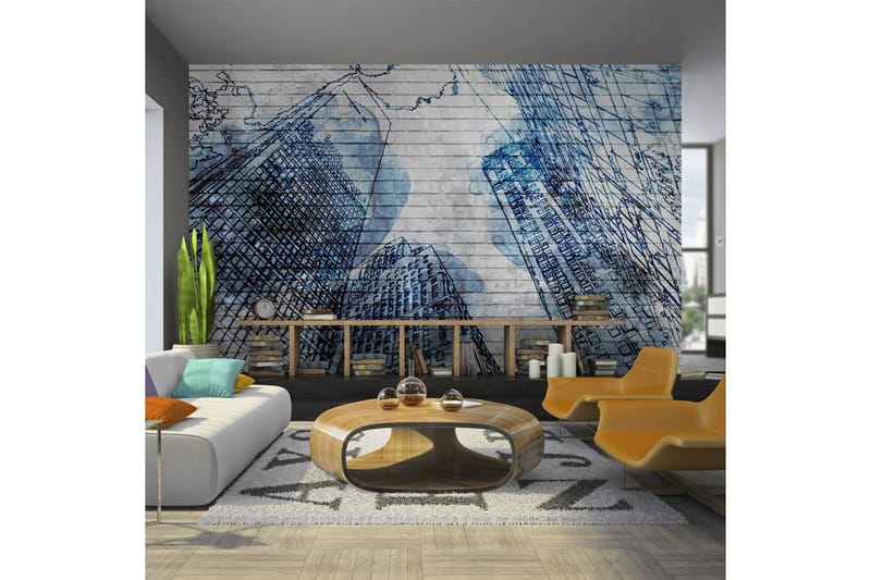 Valokuvatapetti Inky New York 200x140 - Artgeist sp. z o. o. - Sisustustuotteet - Seinäkoristeet - Tapetit - Valokuvatapetit
