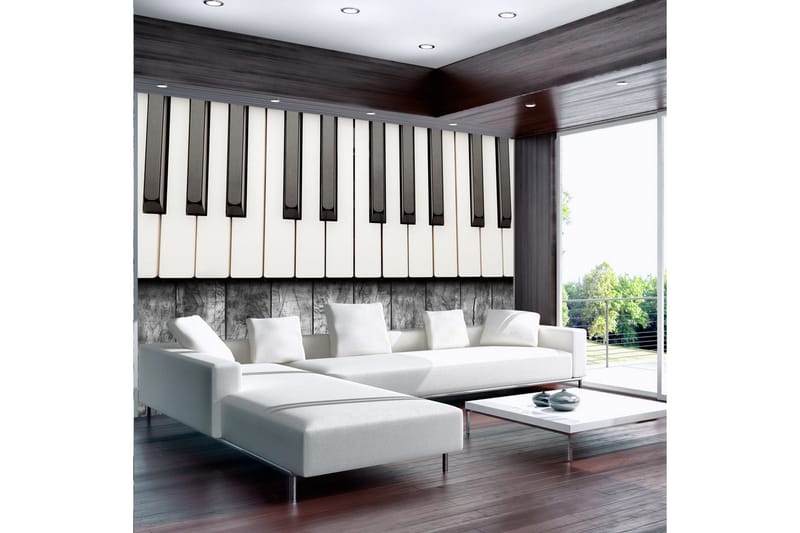 Valokuvatapetti Inspired By Chopin Grey Wood 200x140, Artgeist sp. z o. o.